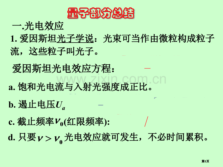 量子物理B班习题课公开课一等奖优质课大赛微课获奖课件.pptx_第1页