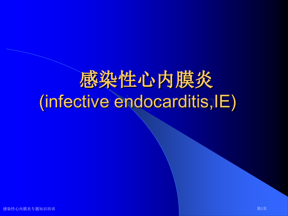 感染性心内膜炎专题知识培训专家讲座.pptx_第1页