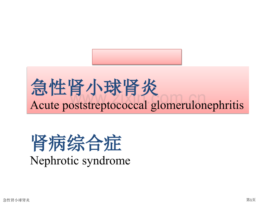 急性肾小球肾炎专家讲座.pptx_第1页