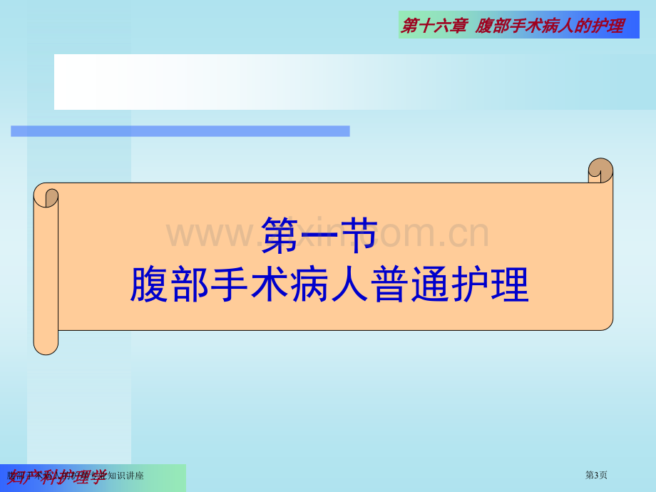 腹部手术病人的护理专业知识讲座专家讲座.pptx_第3页