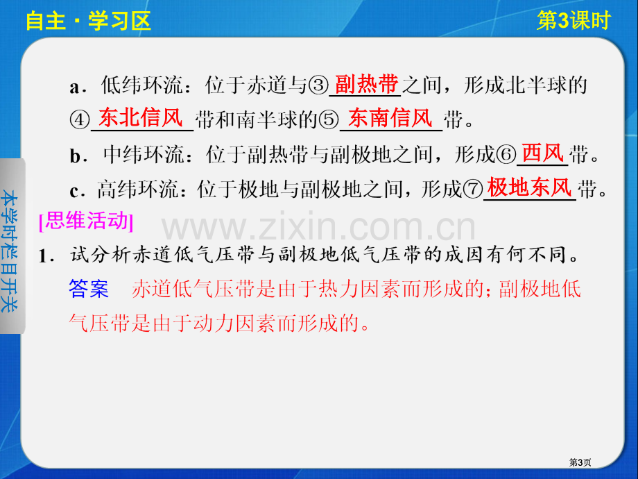 高中地理湘教版必修一全球气压带风带的分布和影响公开课一等奖优质课大赛微课获奖课件.pptx_第3页