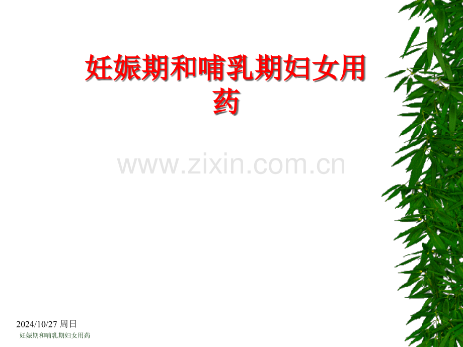 妊娠期和哺乳期妇女用药专家讲座.pptx_第1页