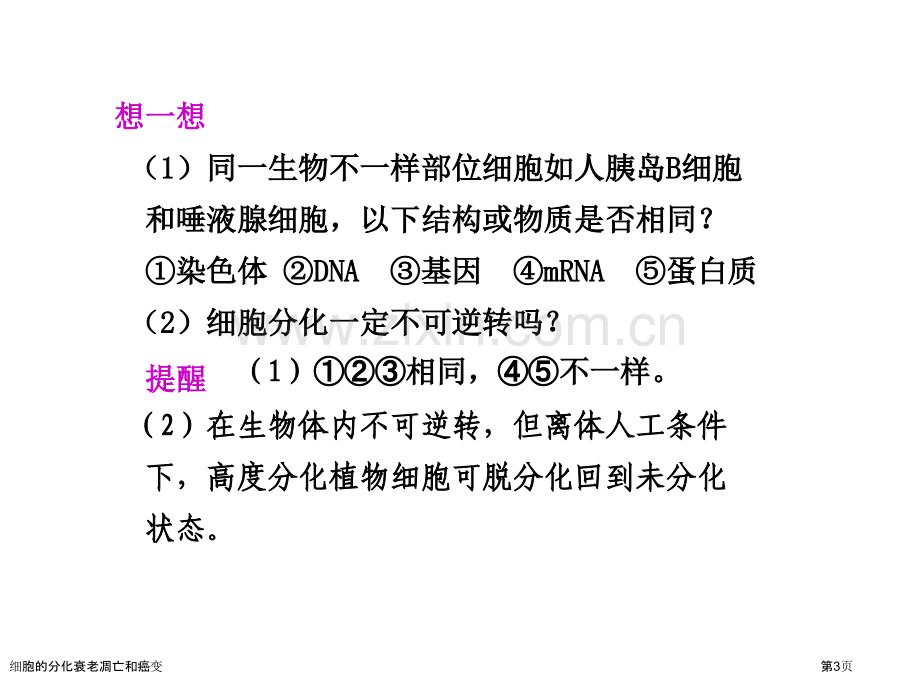 细胞的分化衰老凋亡和癌变专家讲座.pptx_第3页