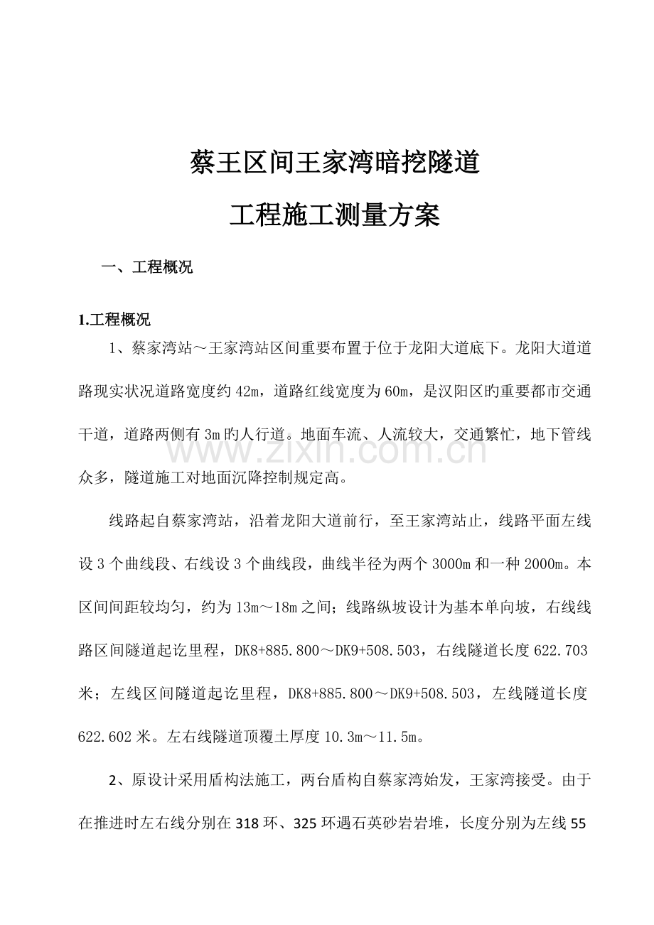 王家湾暗挖隧道施工测量方案.doc_第2页