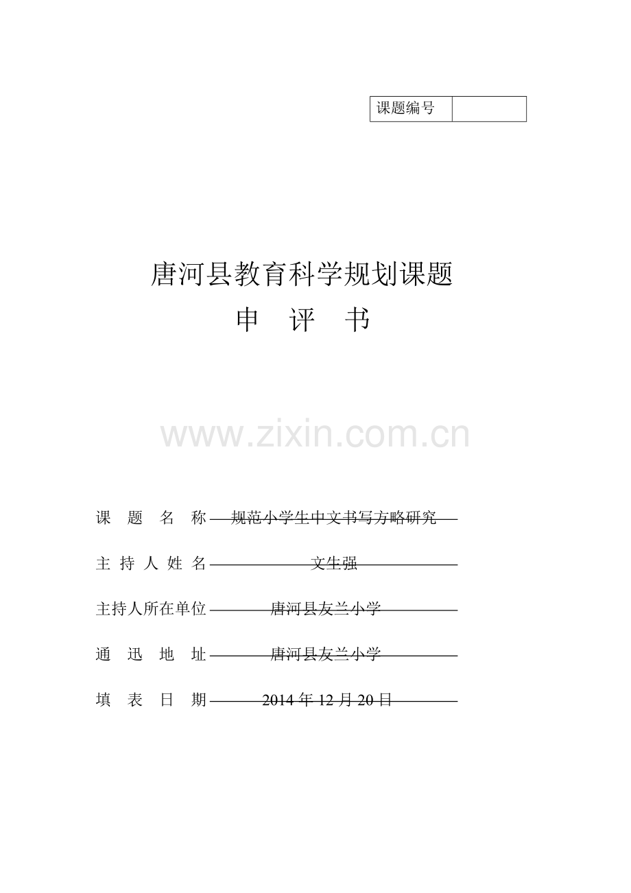 规范小学生汉字书写策略研究课题申评书策划.doc_第2页