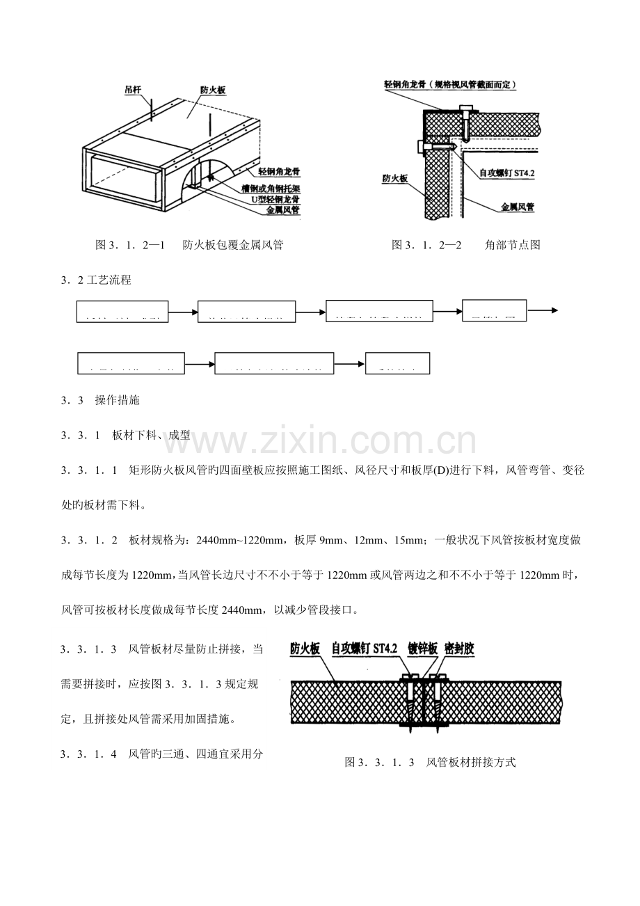 防火板风管制作与安装施工工艺标准.doc_第3页