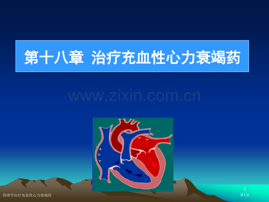 药理学治疗充血性心力衰竭药专家讲座.pptx_第1页