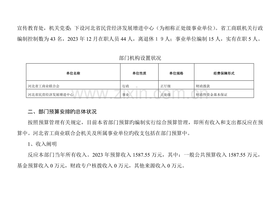 河北省工商业联合会部门预算信息公开情况说明.doc_第2页