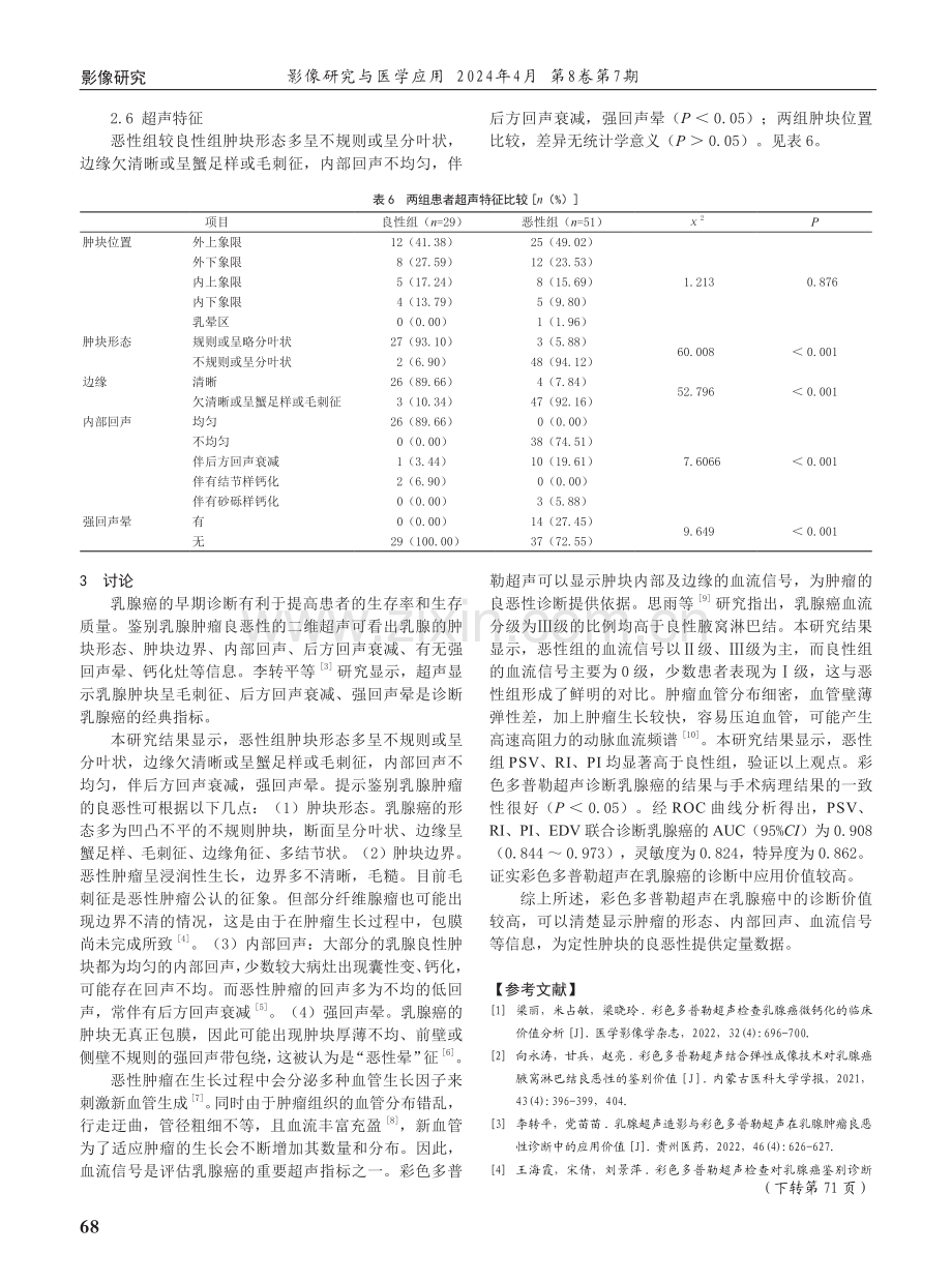 彩色多普勒超声在临床诊断乳腺癌中的应用价值及相关参数分析.pdf_第3页