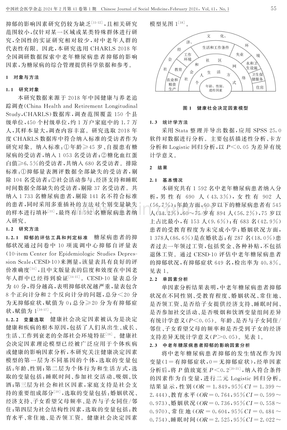 中老年糖尿病患者抑郁状况及影响因素研究.pdf_第2页