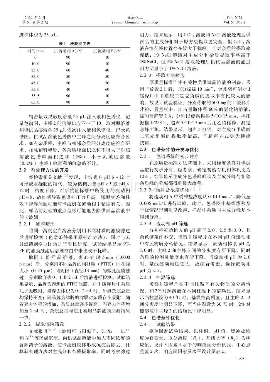 HPLC测定甲磺酸二氢麦角碱缓释片有关物质.pdf_第2页