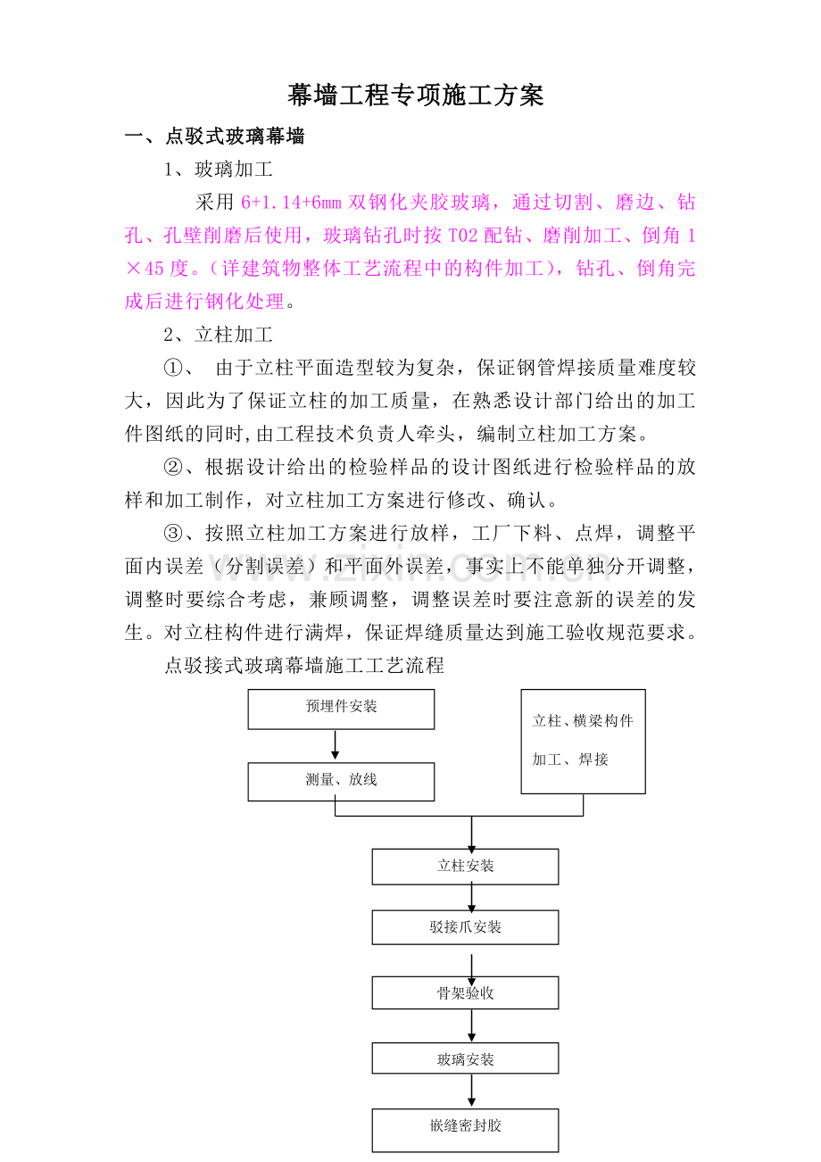 点驳式玻璃幕墙施工方案.doc_第2页