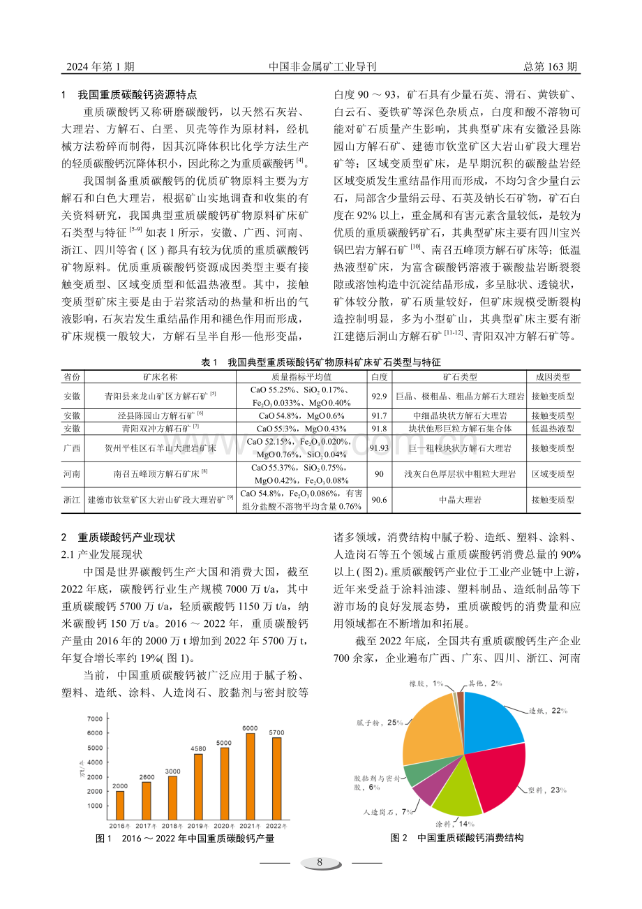 中国重质碳酸钙产业现状与资源高效开发利用.pdf_第2页