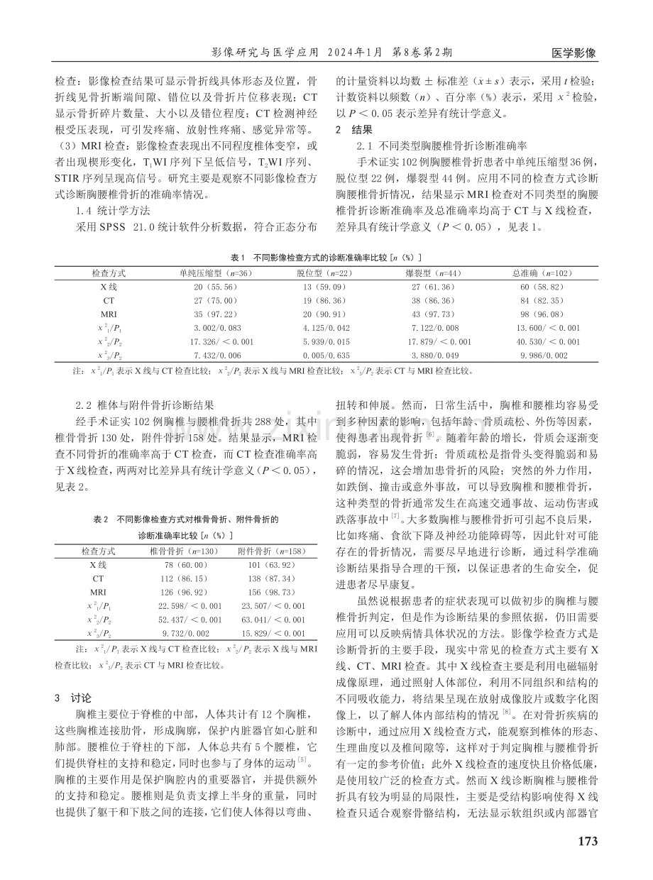 磁共振成像在胸椎和腰椎骨折中的诊断价值分析.pdf_第2页