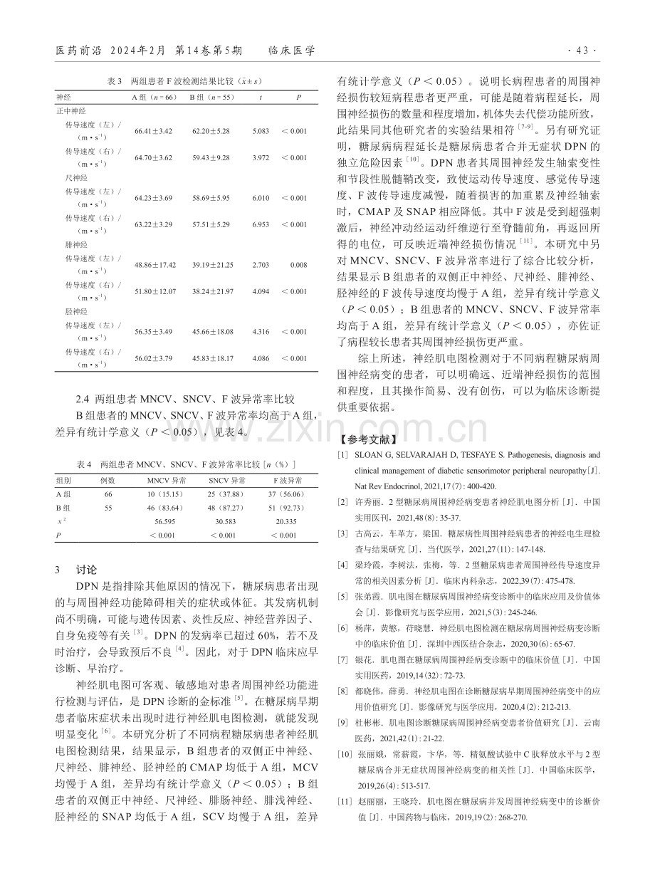 不同病程糖尿病患者神经肌电图检测结果分析.pdf_第3页