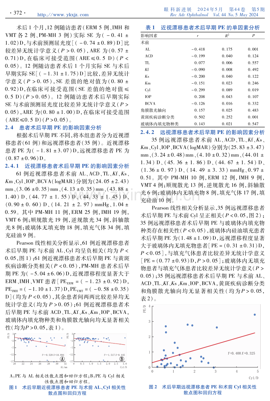 玻璃体切割联合超声乳化人工晶状体植入术治疗黄斑疾病合并白内障患者的屈光预测误差分析.pdf_第3页