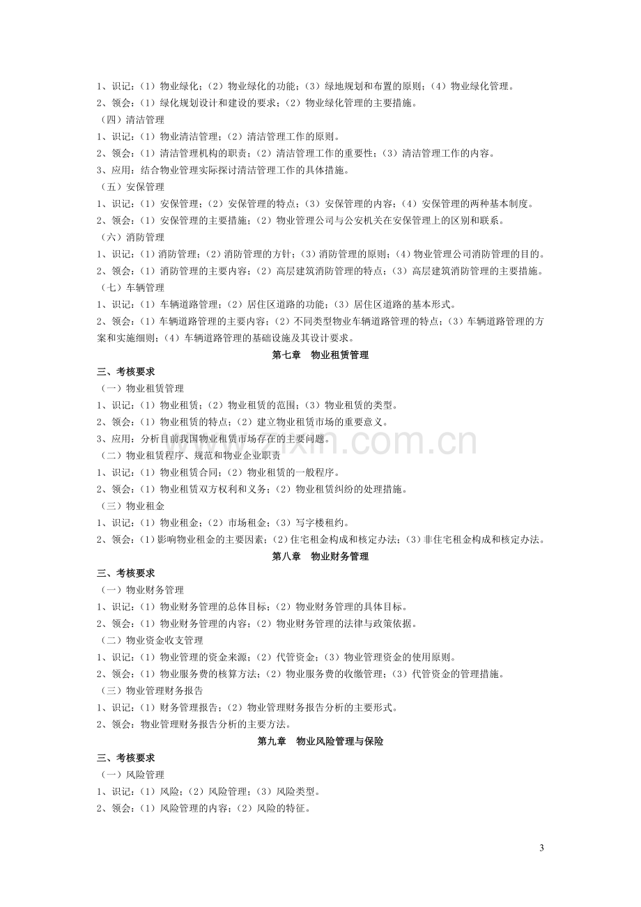 物业管理实务自考大纲.doc_第3页