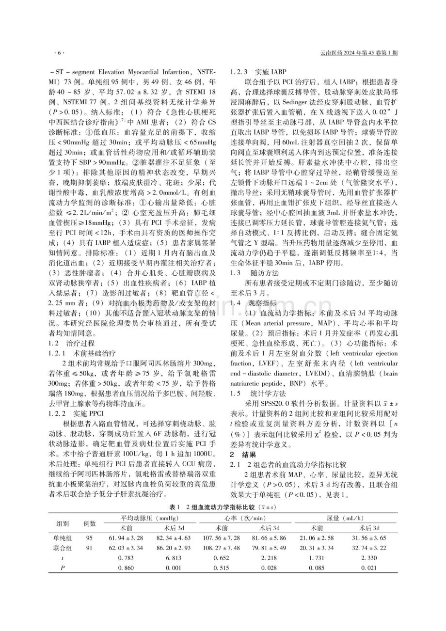 PPCI联合IABP抢救AMI合并CS患者疗效分析.pdf_第2页