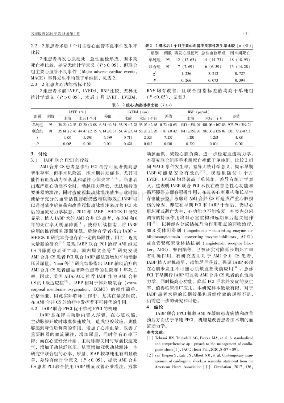 PPCI联合IABP抢救AMI合并CS患者疗效分析.pdf_第3页