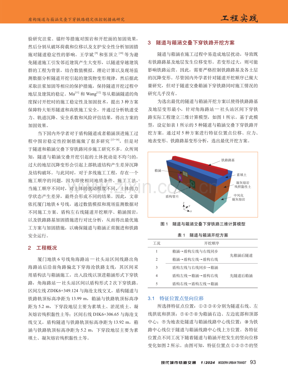 盾构隧道与箱涵交叠下穿铁路稳定性控制措施研究.pdf_第2页