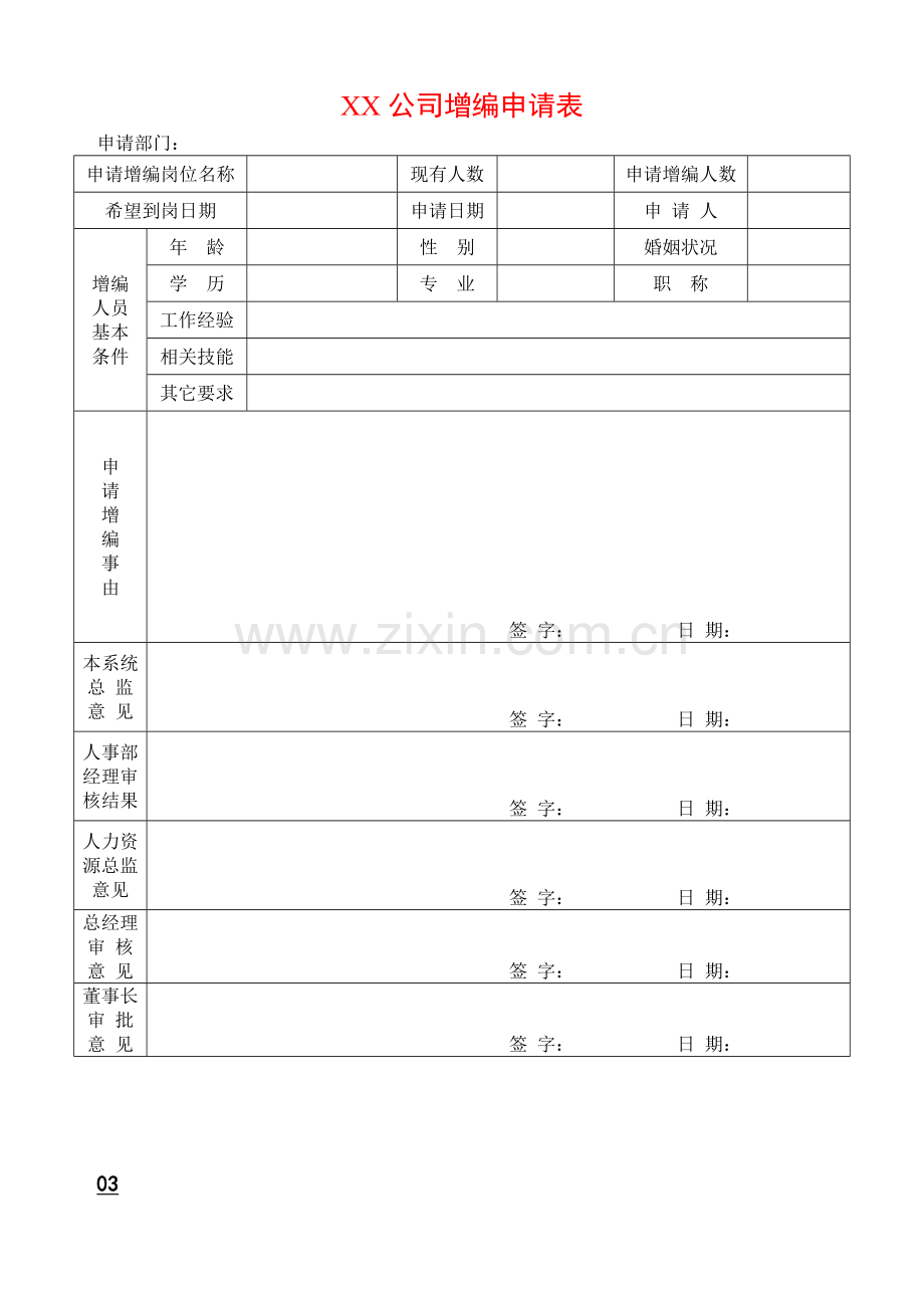 XX公司招聘申请表.doc_第2页