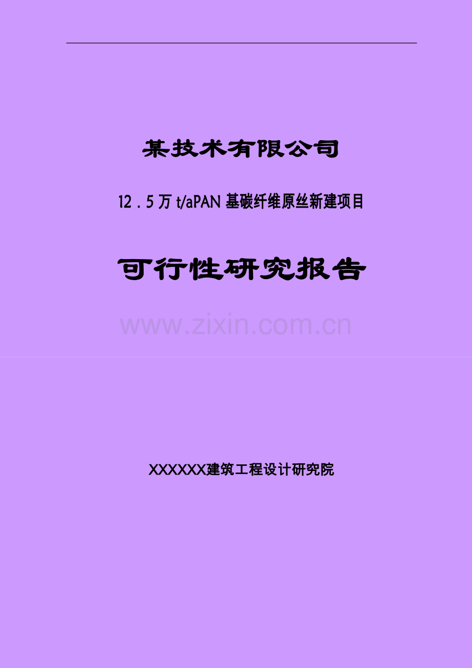 12.5万tapan基碳纤维原丝新建项目可行性研究报告书.doc_第1页