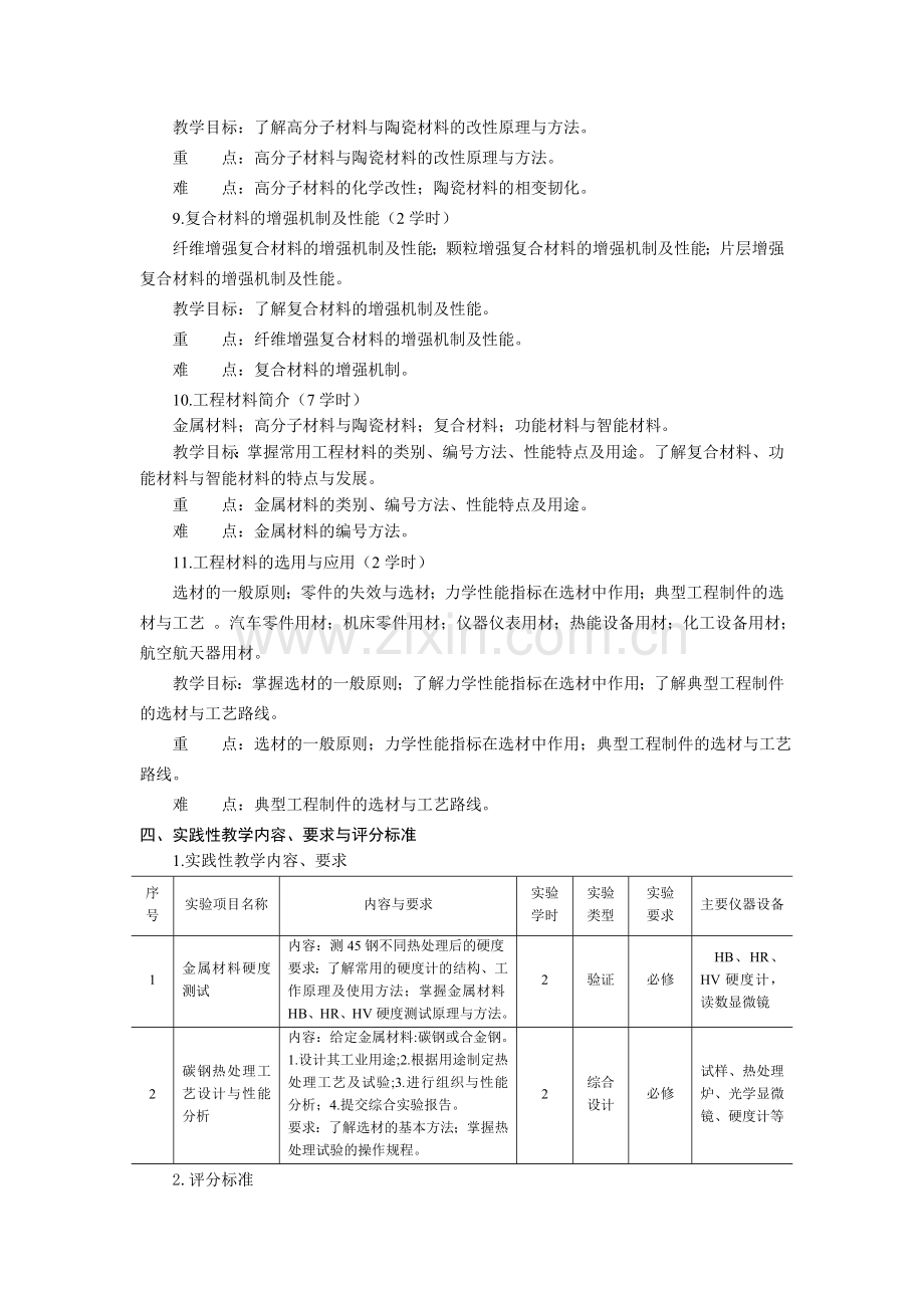 工程材料课程教学大纲.doc_第3页