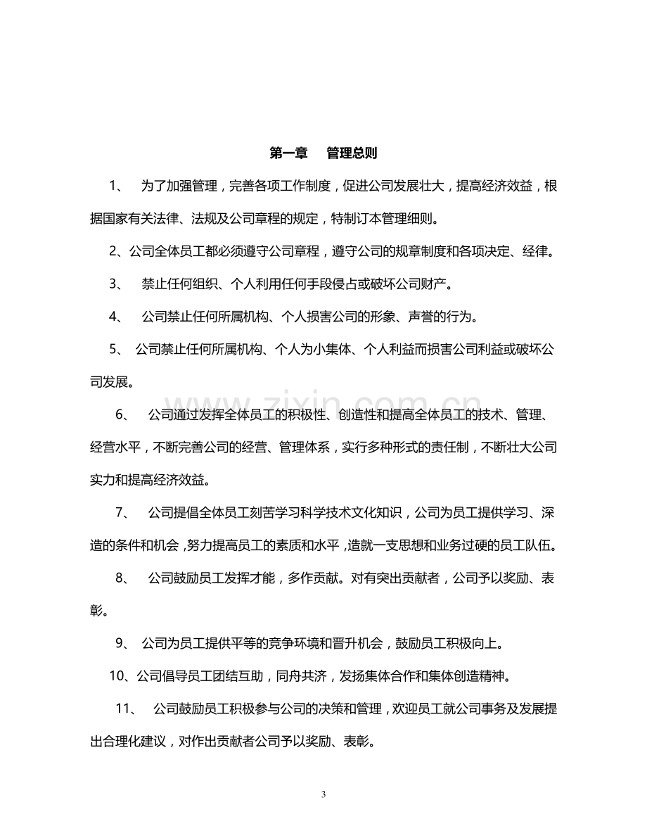 实业有限责任公司公司管理规章制度.doc_第3页