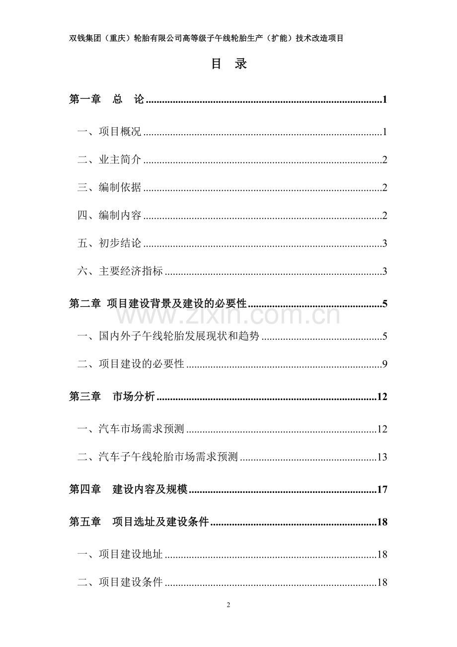 高等级子午线轮胎生产扩能技术改造项目申请立项可行性研究报告.doc_第2页