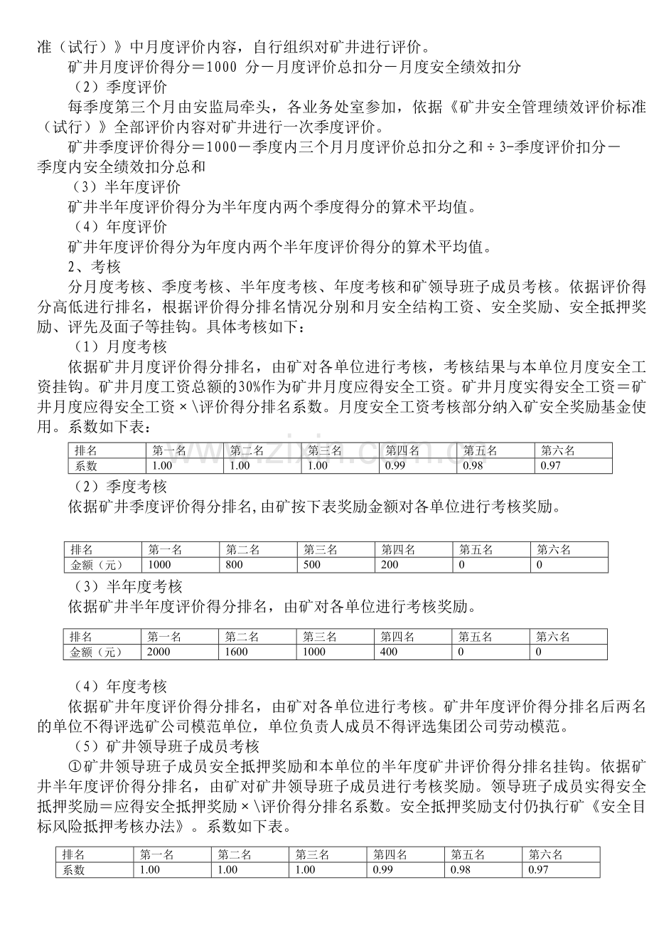 制度汇编-—煤矿安全绩效考核制度汇总.doc_第2页