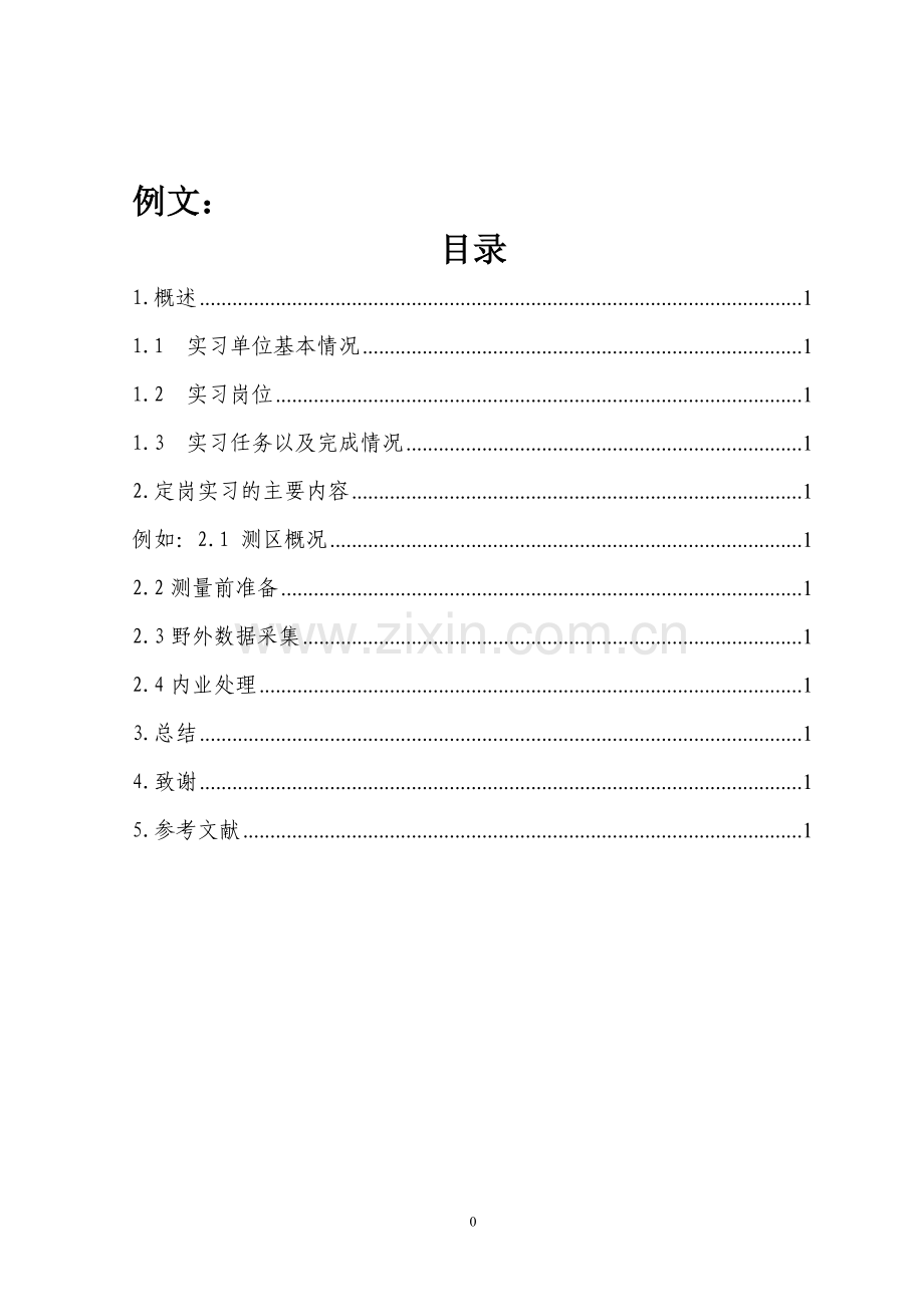 工程测量技术专业学生顶岗实习报告格式要求.doc_第2页