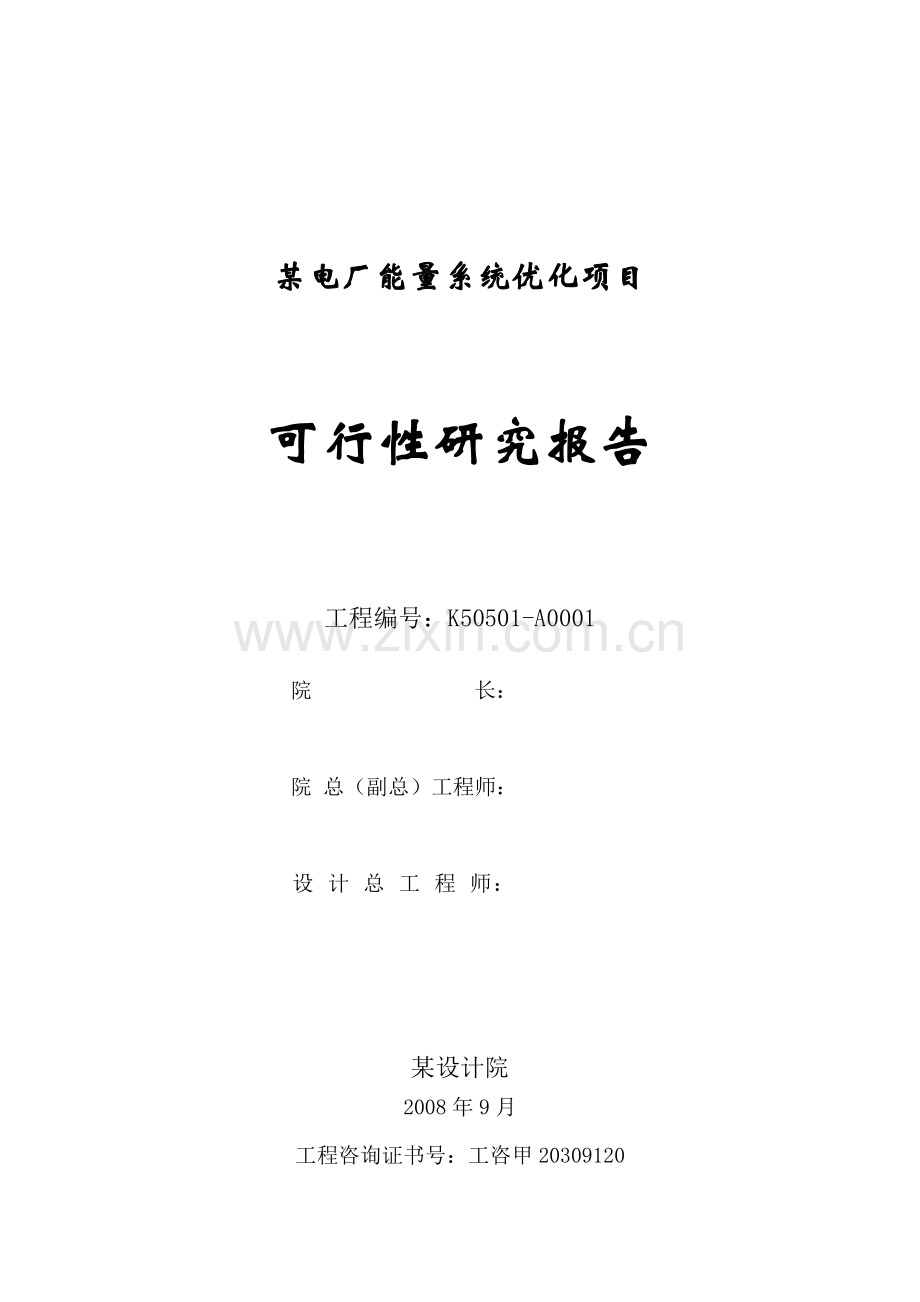 某电厂能量系统优化项目建设可行性研究报告.doc_第2页