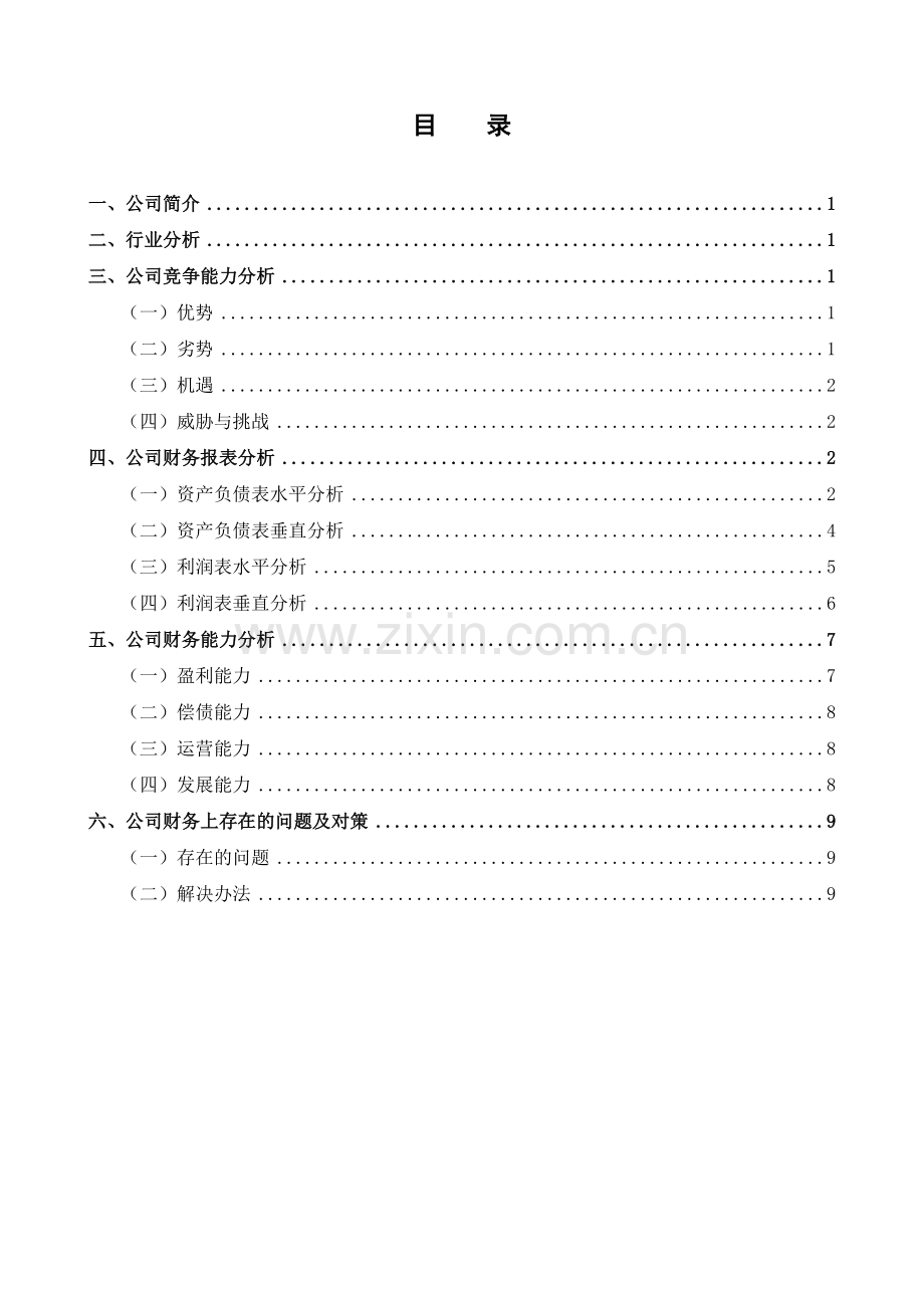 五粮液集团有限公司财务分析报告.doc_第1页