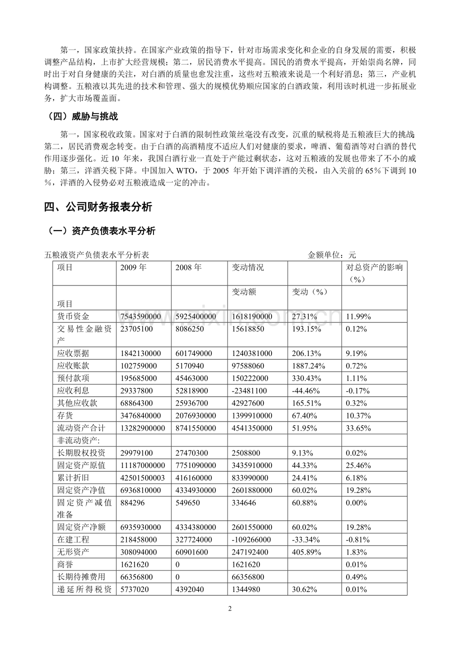 五粮液集团有限公司财务分析报告.doc_第3页