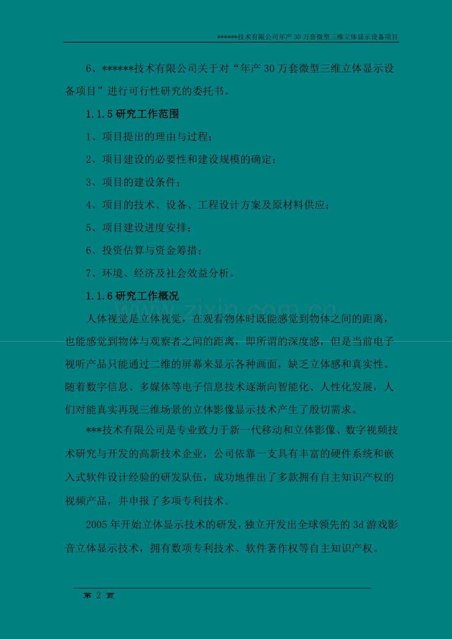 年产30万套微型三维立体显示设备项目可行性研究报告.doc_第2页