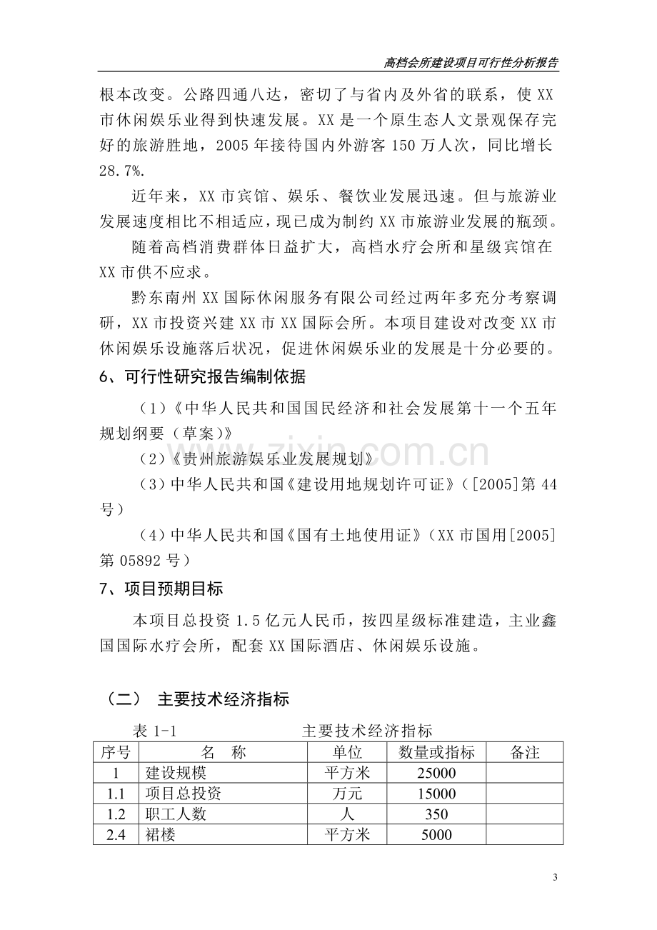 2016年高档会所项目建设可研报告研究报告.doc_第3页