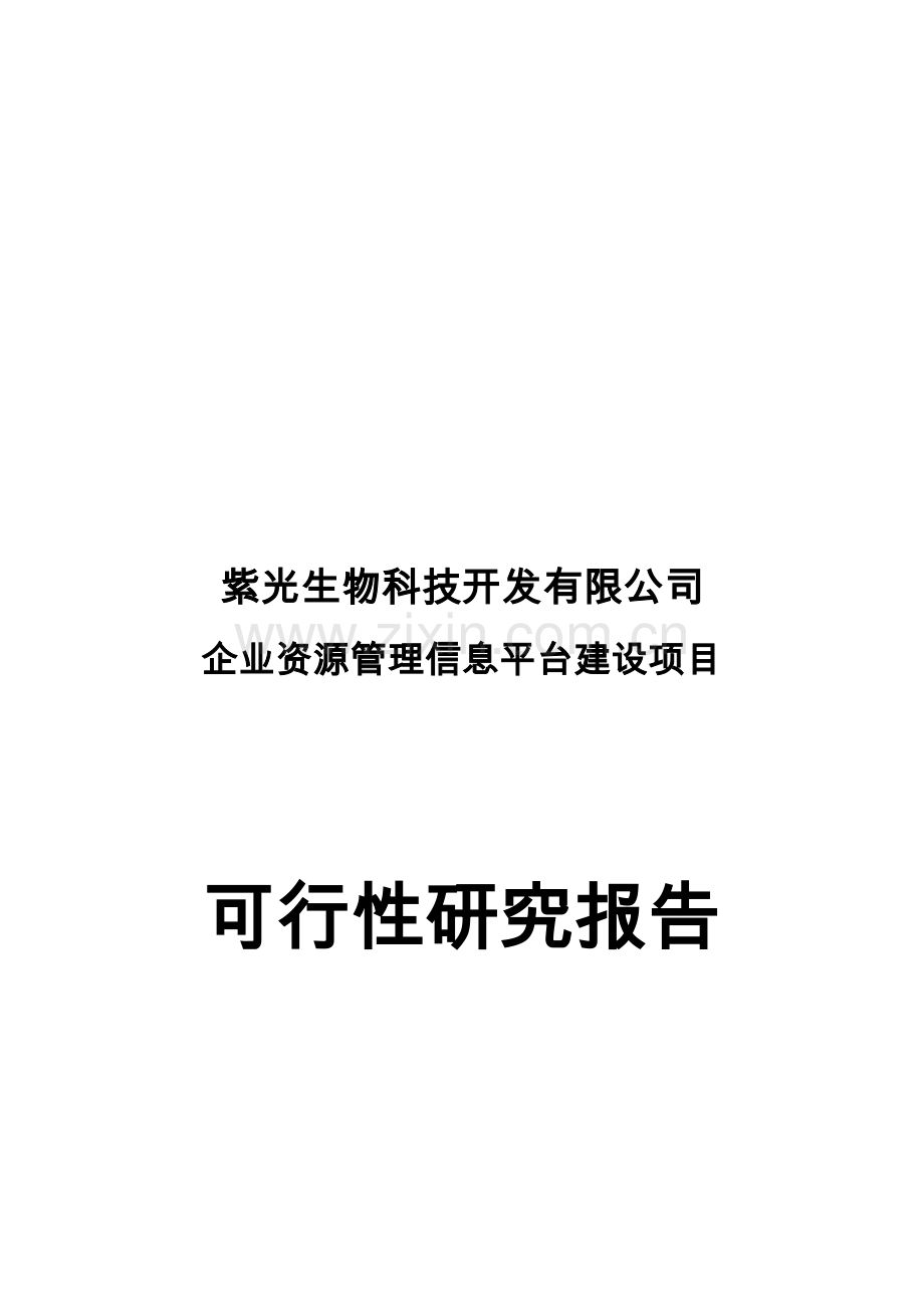 企业资源管理信息平台建设项目可研报告.doc_第1页