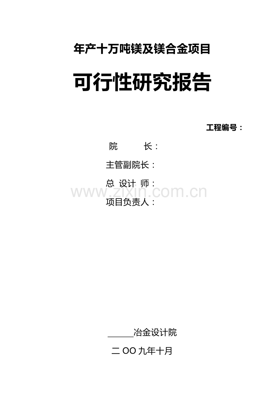 年产十万吨镁及镁合金可行性分析研究报告.doc_第3页