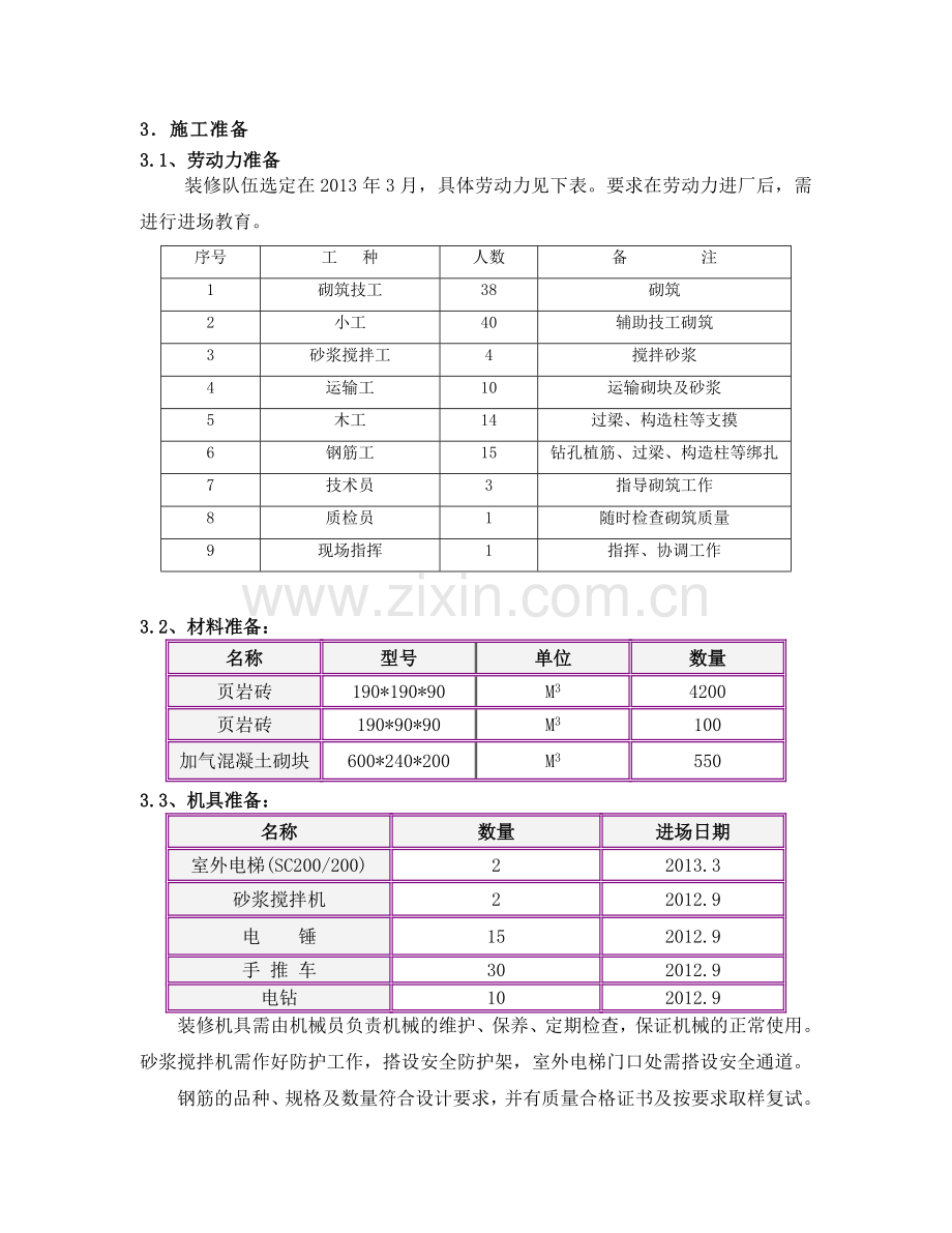 二次砌筑施工方案.doc_第3页