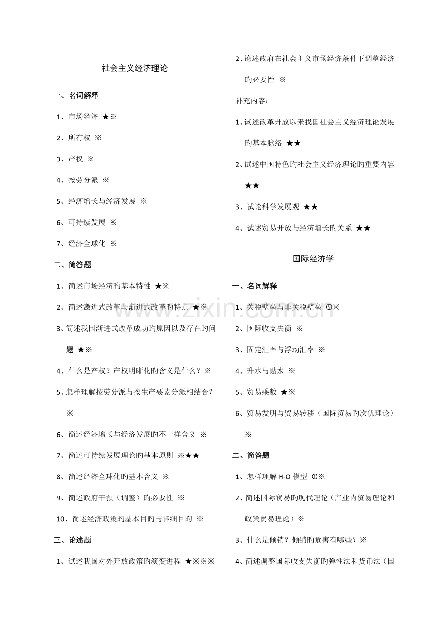 2023年经济学同等学力考试复习精粹.doc_第1页