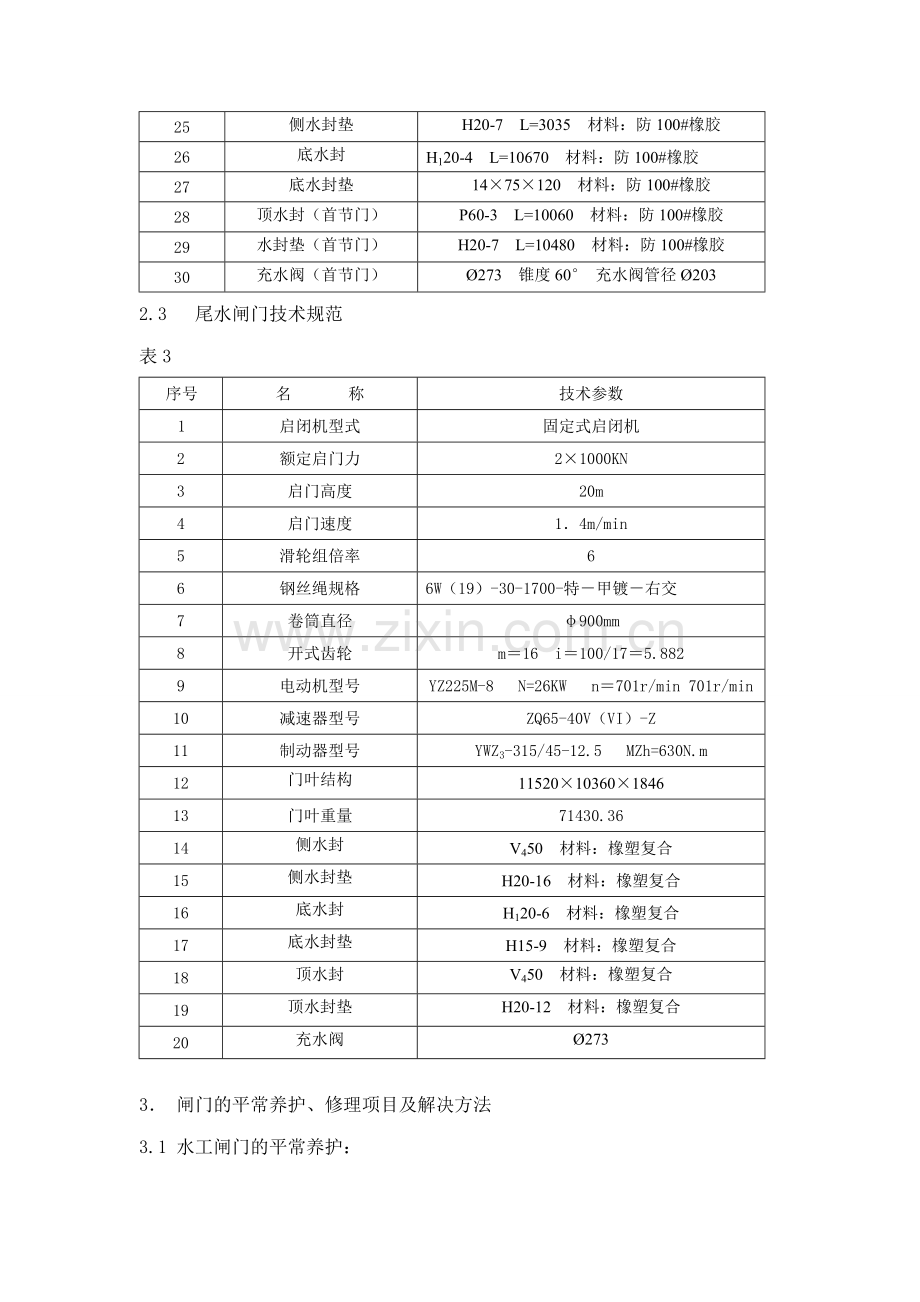 水工闸门设备检修维护工艺规程.doc_第3页