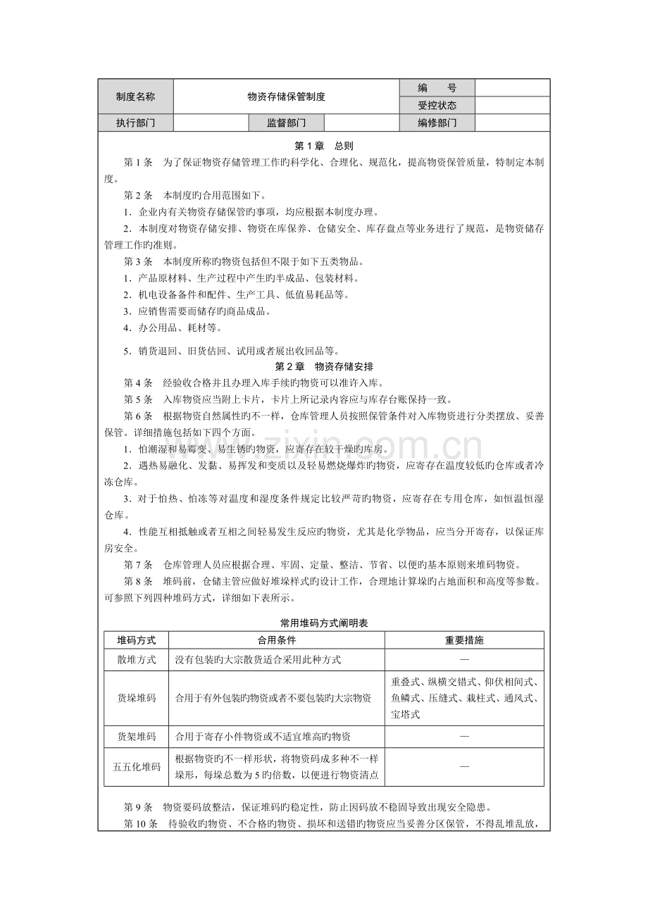 物资存储保管制度.doc_第1页