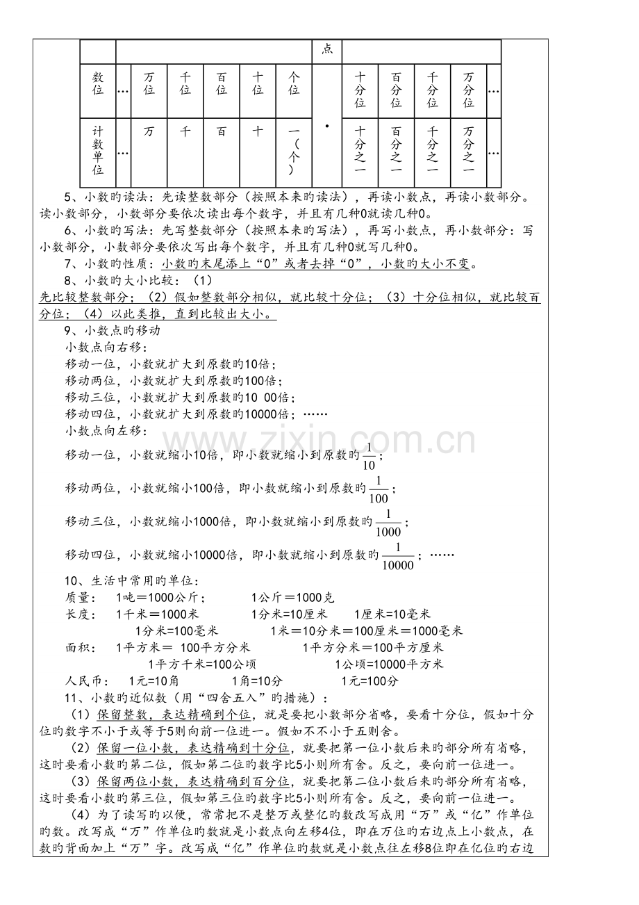 2023年沪教版小学数学四年级下册期末复习知识点.doc_第3页