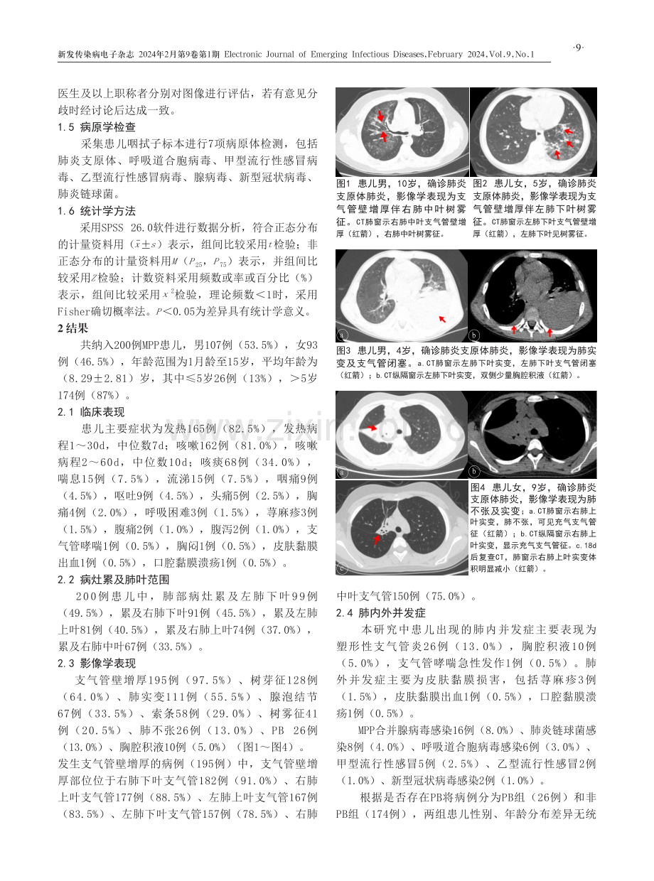 儿童肺炎支原体肺炎的临床及影像学特征分析.pdf_第3页