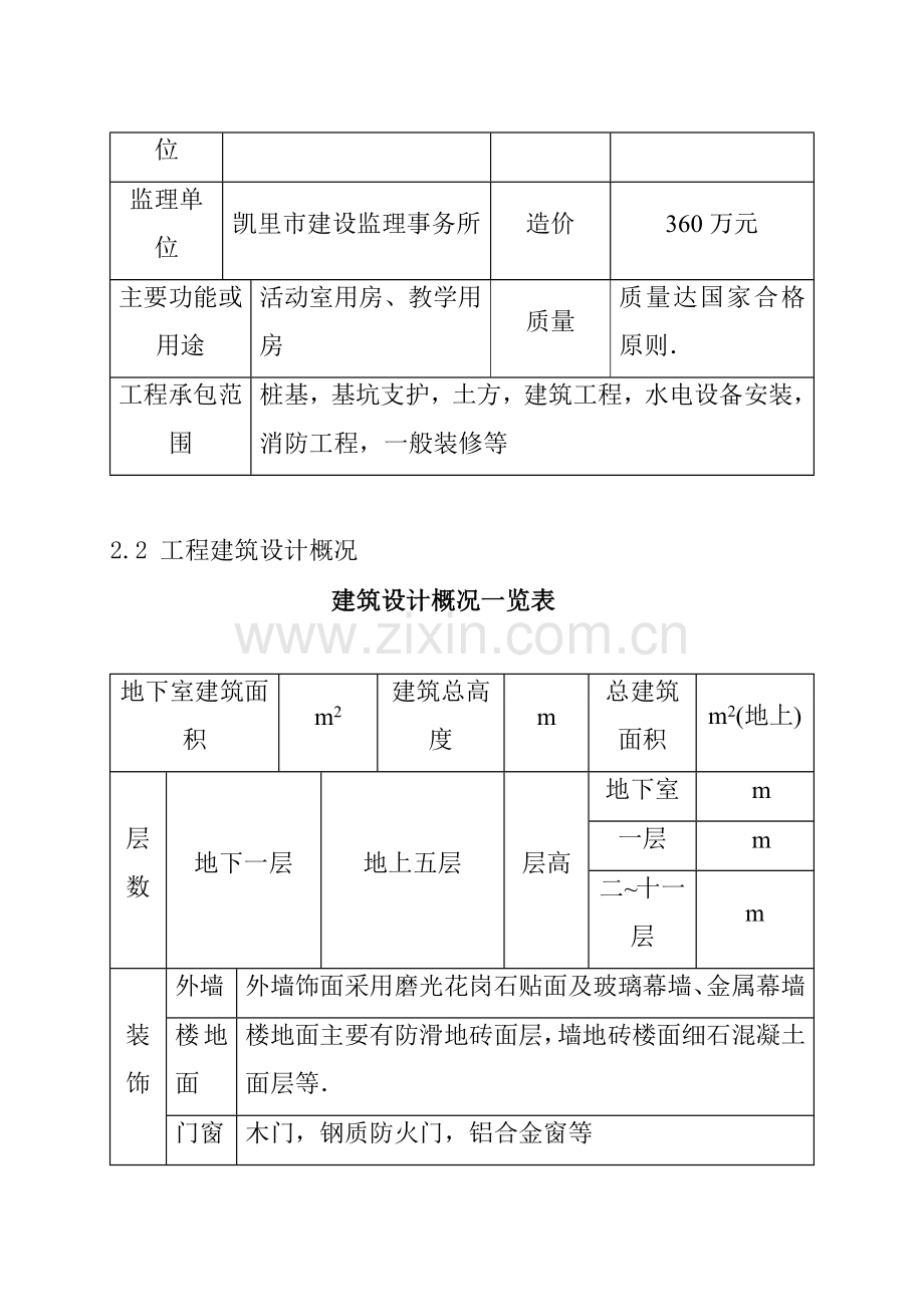 中心大楼工程施工组织设计实例.doc_第2页