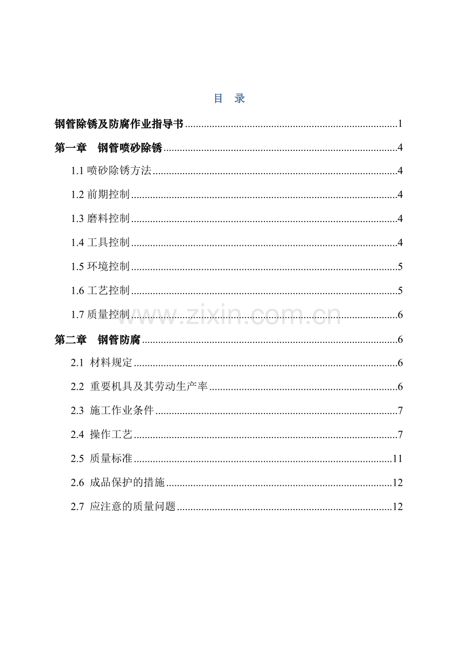 污水处理工程钢管除锈及防腐作业指导书.doc_第2页