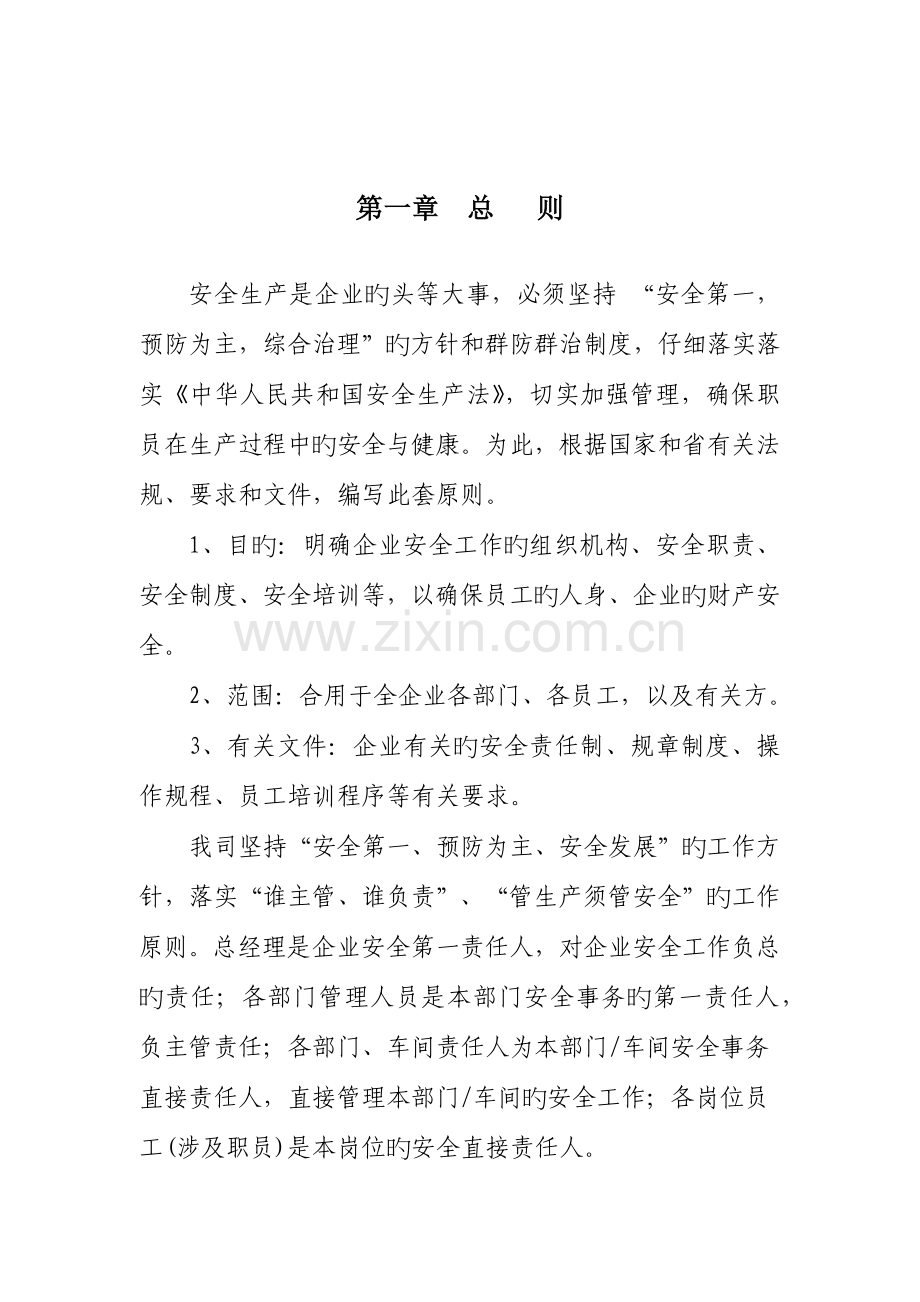 安全生产标准化管理手册.docx_第1页