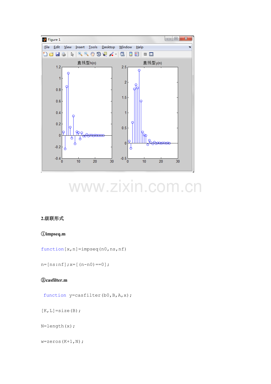 2023年数字滤波器的MATLAB实现实验报告.doc_第2页