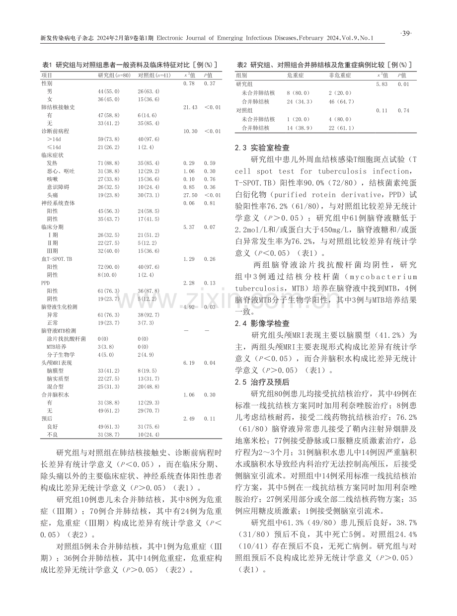 80例儿童中枢神经系统结核病临床特征分析.pdf_第3页