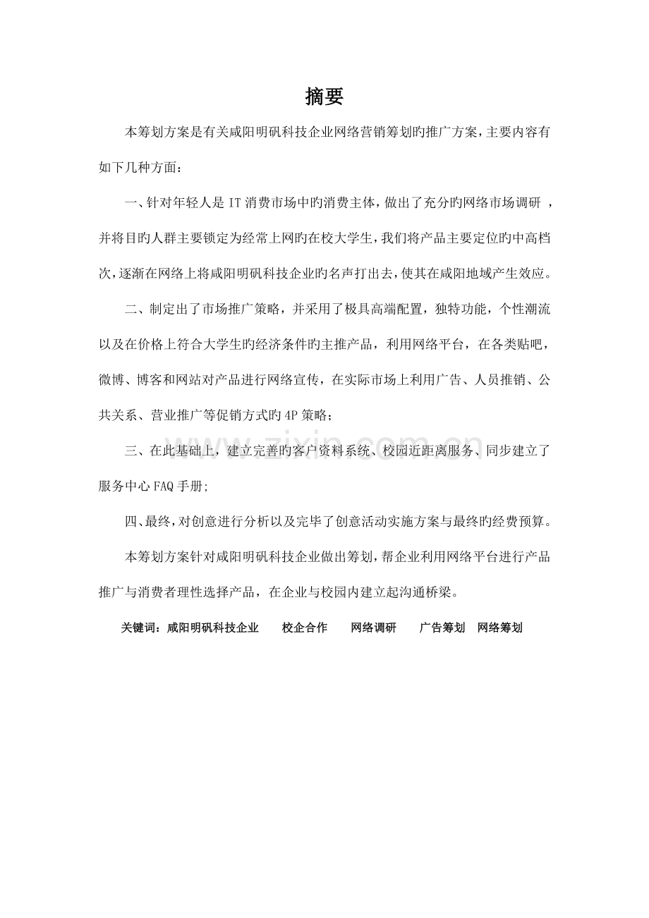 咸阳明凡电子科技公司网络营销策划方案.doc_第3页